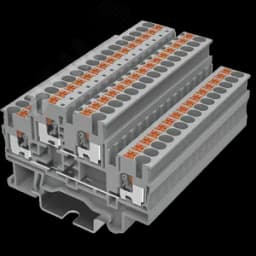 Клемма TP 2-уровневая, сечение 4 мм. кв., серая