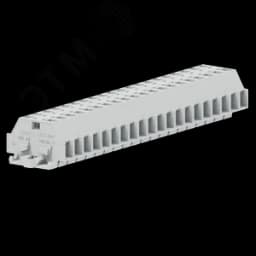 Клемма TB 1-1 с бок. подключ. с крепеж.фланцами, светло-серая