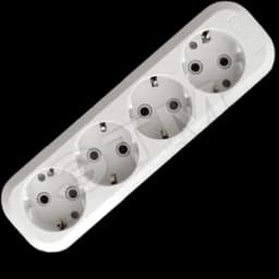 Розетка-колодка 4 поста наружная с заземлением ABS-пластик E304 Универсал