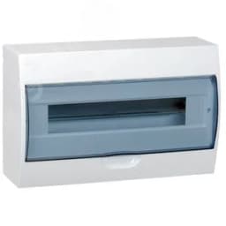 Щит распределительный навесной ЩРн-П-18 IP41 пластиковый белый прозрачная дверь