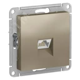 Розетка ATLASDESIGN компьютерная RJ45 механизм шампань