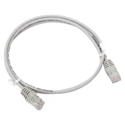 Патч-корд TERACOM Cat.5E (1Гбит/с) неэкранированный UTP оболочка PVC серый (1м) EKF