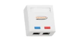 Корпус настенной розетки 2 порта NIKOMAX (NMC-MB2P-ST-WT)