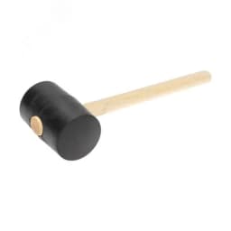 Киянка резиновая 1130 г, черная резина, деревянная рукоятка