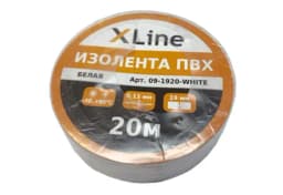Изолента ПВХ 19 мм x 20 м, белая X-Line