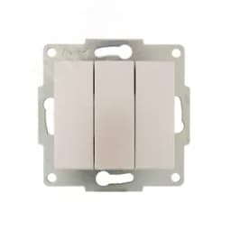 KARINA Выключатель тройной жемчужно-белый перламутр (10шт/120шт)