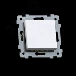 Аксиома Механизм выключателя одноклавишного скрытой установки с индикацией С110-448, белый Кунцево