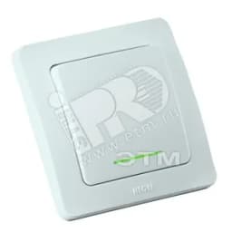 Выключатель двухклавишный скрытый с индикацией белый 16А