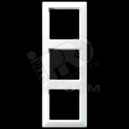 Рамка 3-я для горизонтальной/вертикальной установки Серия- AS550 Материал- термопласт Цвет- белый