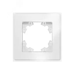Афина рамка стеклянная одноместная белая (еврослот)