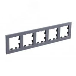ATLASDESIGN NATURE рамка пятипостовая, МРАМОР АЙС ГРЕЙ ATN343205 Systeme Electric