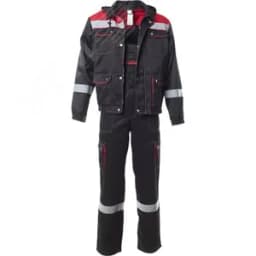 Костюм АНТЕЙ с СОП летний куртка п к цв.черный с красным 56-58 112-116 182-188