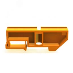 Изолятор нулевой шины на DIN-рейку 35мм желтый