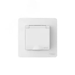 BLANCA С/У IP44 РОЗЕТКА с заземл. со шторк., с крышкой, 16А, 250В, БЕЛЫЙ Systeme Electric