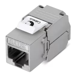 Проходной адаптер Cabeus KJ-RJ45-Cat.5e-SH-180-Toolless (RJ45-DIDC, CAT.5E, FTP, Keystone Jack) (7965c)
