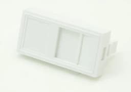 Вставка типа Mosaic 22,5x45мм, 1 порт, под модули-вставки типа Keystone, со шторкой, белая, уп-ка 10 шт. NETLAN EC-IMH-1-WT-10