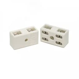 Клемма керамическая латунь 6 мм 2 пары на 8 контактов для разветвления с крепежным отверстием (5 шт/уп)