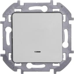 Переключатель одноклавишный с подсветкой/индикацией INSPIRIA 10 AX 250 В~ алюминий