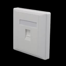 Лицевая панель 1 порт (80х80, Keystone, шторка)