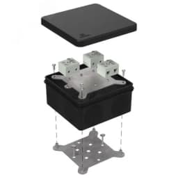 Коробка огнестойкая для о/п 40-0210-FR2.5-4-П Е15-Е120 с термопредохранителем RAL7035 80х80х40 (44 шт/кор)