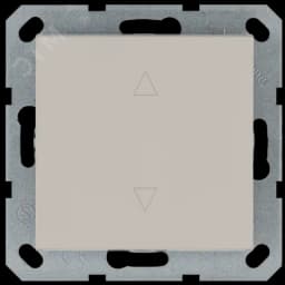 Выключатель одноклавишный для штор 10A 250V~ с накладкой, цвет Тауп