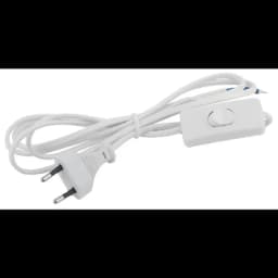 Шнур для бра 1.8м с выкл. ШВВП 2х0.5 бел. UX-ШВВП-S-1.8m-W ЭРА Б0044071