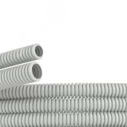 Труба гофрированная ПВХ 16мм легкая без протяжки серая (25м) DKC