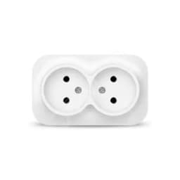 Розетка двухместная серия IONICH, б/з, о/у, 16А, 220В, белая (еврослот) Универсал