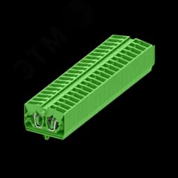 Клемма TB 1-1 бок. подключение с защелк.ножками, сечение 2,5 мм. кв., зеленый.