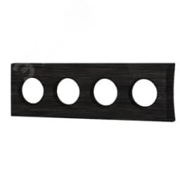 Шедель Рамка 4 постовая (Угольно-черный на бревно 240мм) скрытый монтаж BF4C24-640-119 Бирони