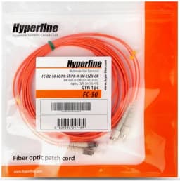 Патч-корд волоконно-оптический (шнур) MM 50/125 Hyperline FC-D2-50-FC/PR-ST/PR-H-5M-LSZH-OR
