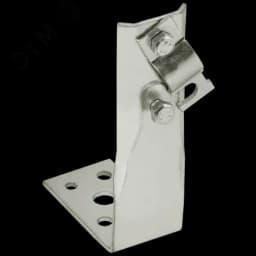 Держатель проводника круглого 6-10мм винтовой угловой h=60мм нержавеющая сталь IEK