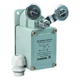 Выключатель концевой ВК-300-БВ-11-67У2-25, V-образный рычаг с роликом на каждом плече, с сальником, ход вправо и влево, без cамовозврата, ступень 2- 51мм, IP67