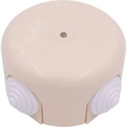 Коробка распределительная 78мм, пластик, цвет Песочное золото с кабельными вводами