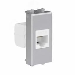 Avanti Компьютерная розетка RJ-45 без шторки модульная кат.6 Закаленная сталь 1 модуль DKC