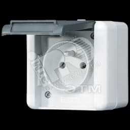 Розетка 16А 250V накладная франко-бельгийский стандарт