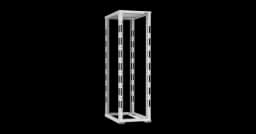 Монтажная стойка двухрамная с разборной рамой 19", 42U, Г1000мм, с крышей, в разобранном виде, серый TLK TRD-426010-R-GY