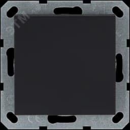 Выключатель одноклавишный со светодиодом 10A 250V~ с накладкой цвет черный матовый (soft touch) G3012NPB Jasmart