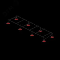 Опорная конструкция для установки оборудования TECHNORAPTOR FOOT 5000х1500 HD КМ-профиль