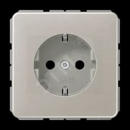 Розетка штепсельная SCHUKO 16A 250V платина