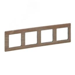 Valena LIFE Рамка 4 поста светлое дерево универсальная