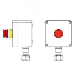 Взрывозащищенный пост управления из полиэстера CPE-P-03-(1xP3E(11))-1xKAEPM2MHK-20(C)1Ex d e IIC Т5 Gb / Ex tb IIIC T95°C Db IP66 / КЗ DKC