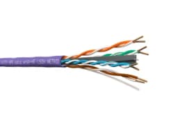 Кабель UUTP4 cat6 NETKO 4 пары 23 AWG BC 305м с крестовиной нгАHF LSZH малодымный не содержащий галогенов фиолетовый одножильный NETKO UTP5531060B