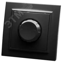 Выключатель диммирующий, 250В, 600W, серия Эрна, черный, Stekker