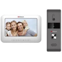 Комплект аналогового видеодомофона c памятью до 200 снимков Антивандальная вызывная панель HiWatch DS-D100KF