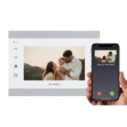IP видеодомофон 7" с поддержкой HD SL-07N Cloud Silver+White Slinex