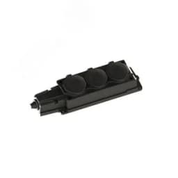 Колодка 3х розетка тройная 2К+З каучуковая 16А/250В IP44 Чёрная MultiSet