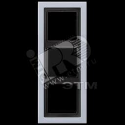 Рамка 3-я для горизонтальной/вертикальной установки  Серия- LS-Design  Материал- металл  Цвет- алюминий