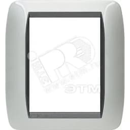 Накладка 3+3 модуля Светлый Алюминий