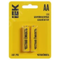 Батарейка щелочная Alkaline LR06/AA (2шт/блистер) IEK